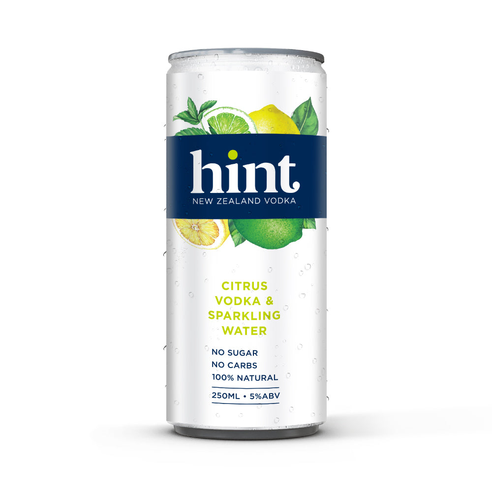 Hint Citrus Vodka & Sparkling Water - Cans - Premium Liquor New Zealand