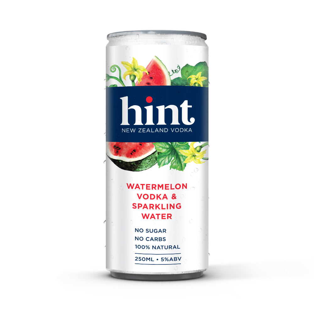 Hint Watermelon Vodka & Sparkling Water - Cans - Premium Liquor New Zealand